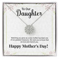 Daughter 'Watching You Grow as a Mom' Necklace & Card from Parents for Mother's Day