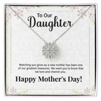 Daughter 'Watching You Grow as a Mom' Necklace & Card from Parents for Mother's Day