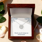 Bridesmaid 'Thank You' Magnetic Hearts Necklace & Card from Bride