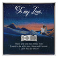 My Love 'Now and Forever' Engraved Men's Ring, With Message Card & Gift Box