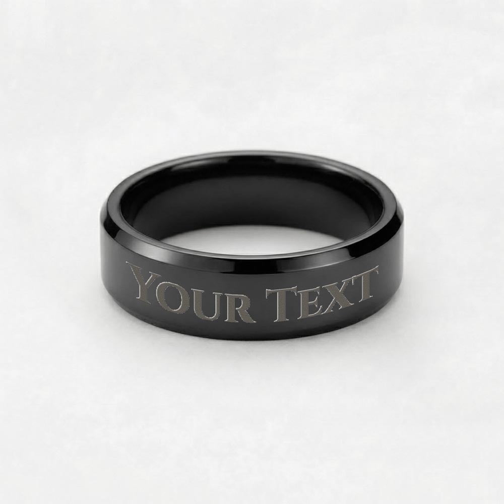 My Love 'Now and Forever' Engraved Men's Ring, With Message Card & Gift Box