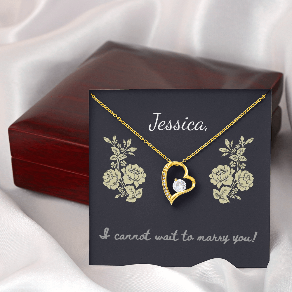 Bride "Forever Love" Heart Necklace for Wedding Day | Personalized Gift from Groom | First Look Gift
