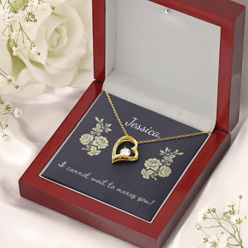 Bride "Forever Love" Heart Necklace for Wedding Day | Personalized Gift from Groom | First Look Gift