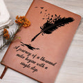 Journey of a Thousand Miles Feather Vegan Leather Journal