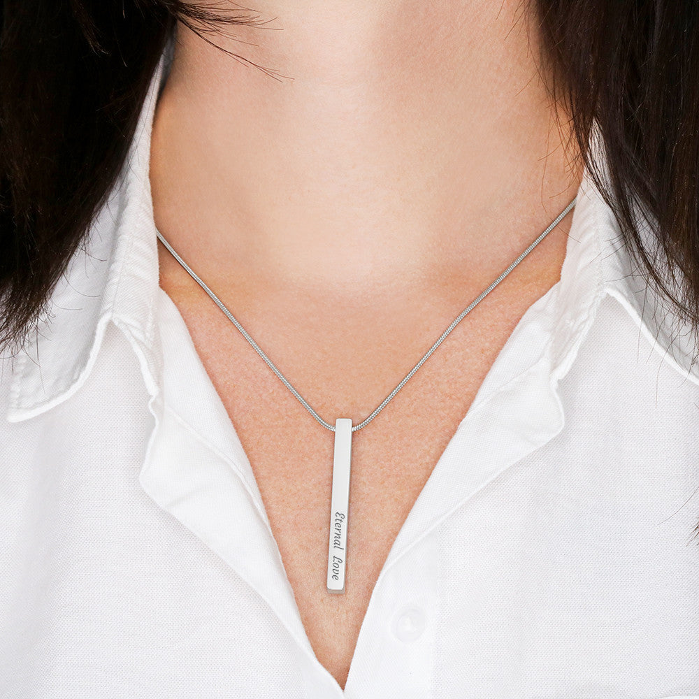 Mother of the Bride or Groom Wedding 'Forever Family' Bar Necklace