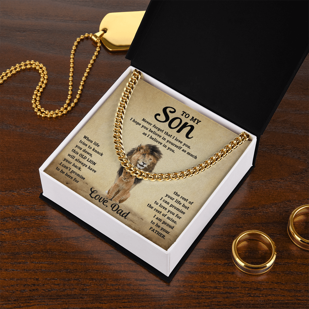 Son 'Proud To Be Your Father' Cuban Link Chain & Card from Dad