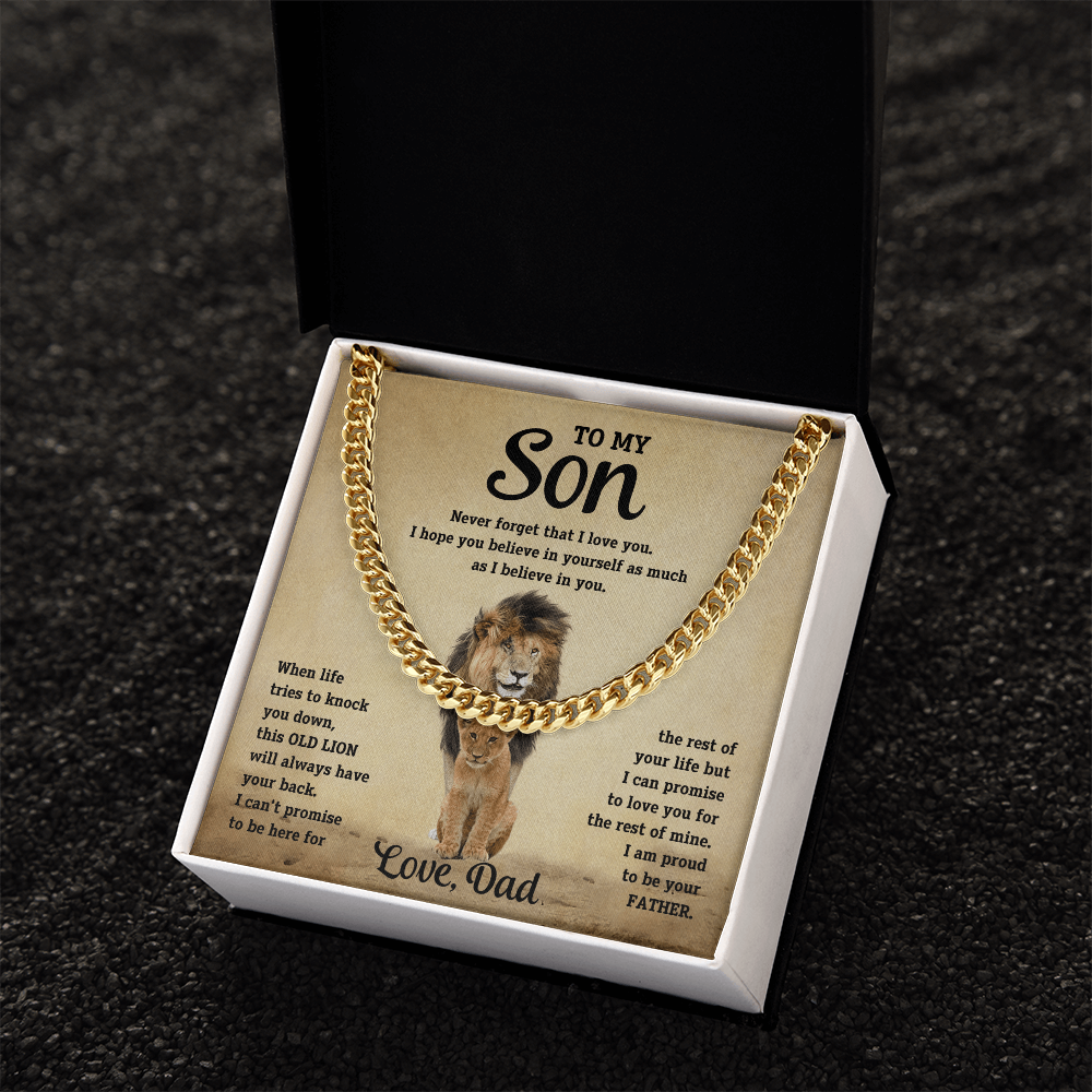 Son 'Proud To Be Your Father' Cuban Link Chain & Card from Dad