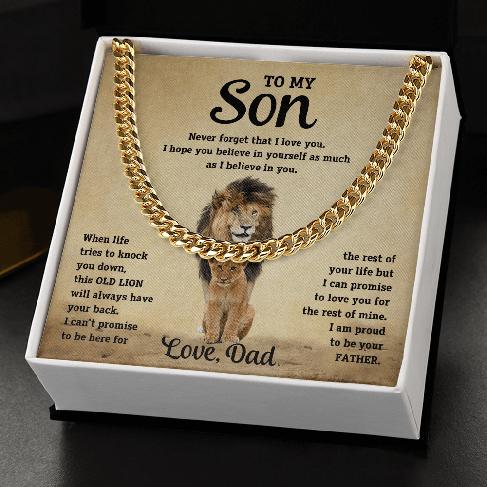 Son 'Proud To Be Your Father' Cuban Link Chain & Card from Dad