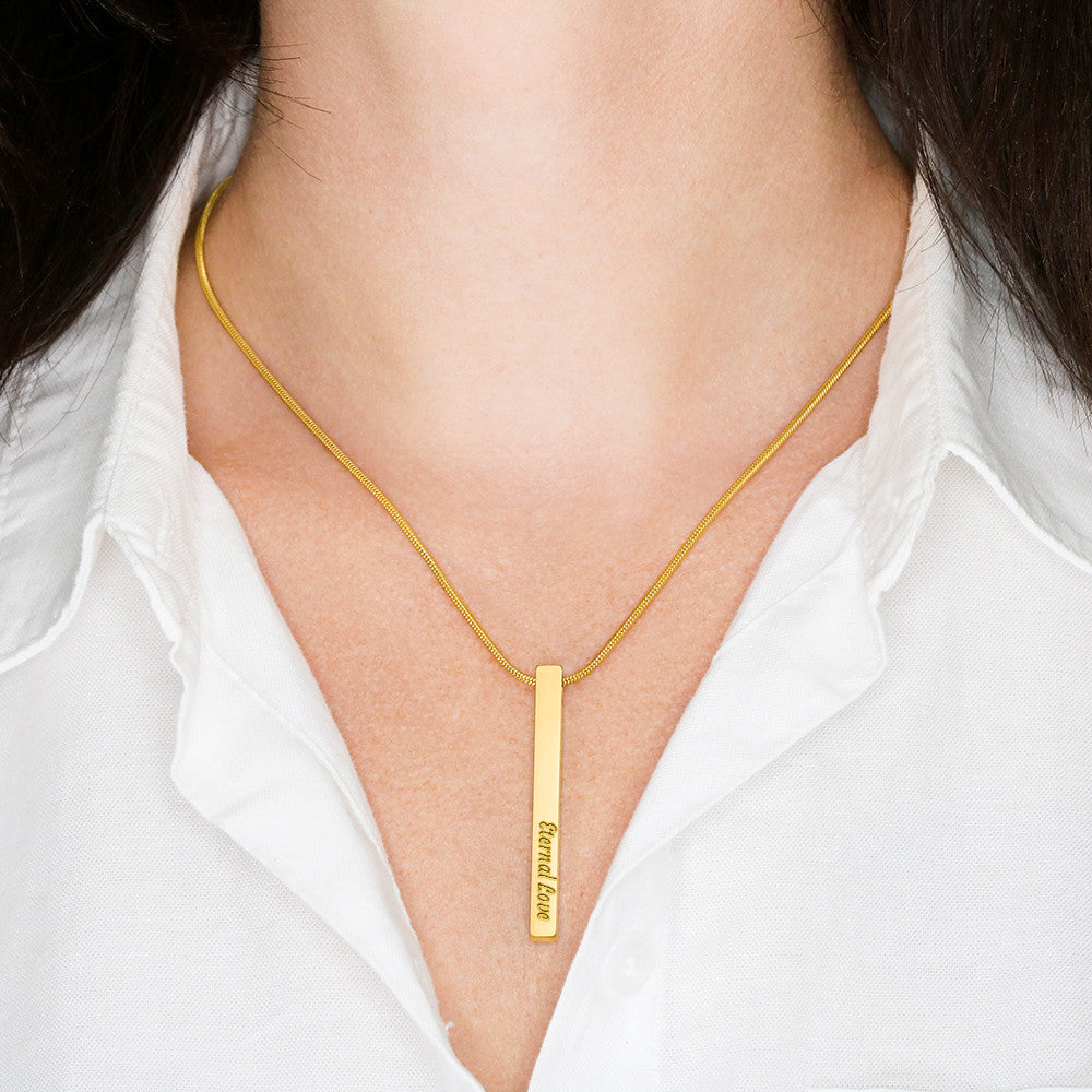 Mother of the Bride or Groom Wedding 'Forever Family' Bar Necklace