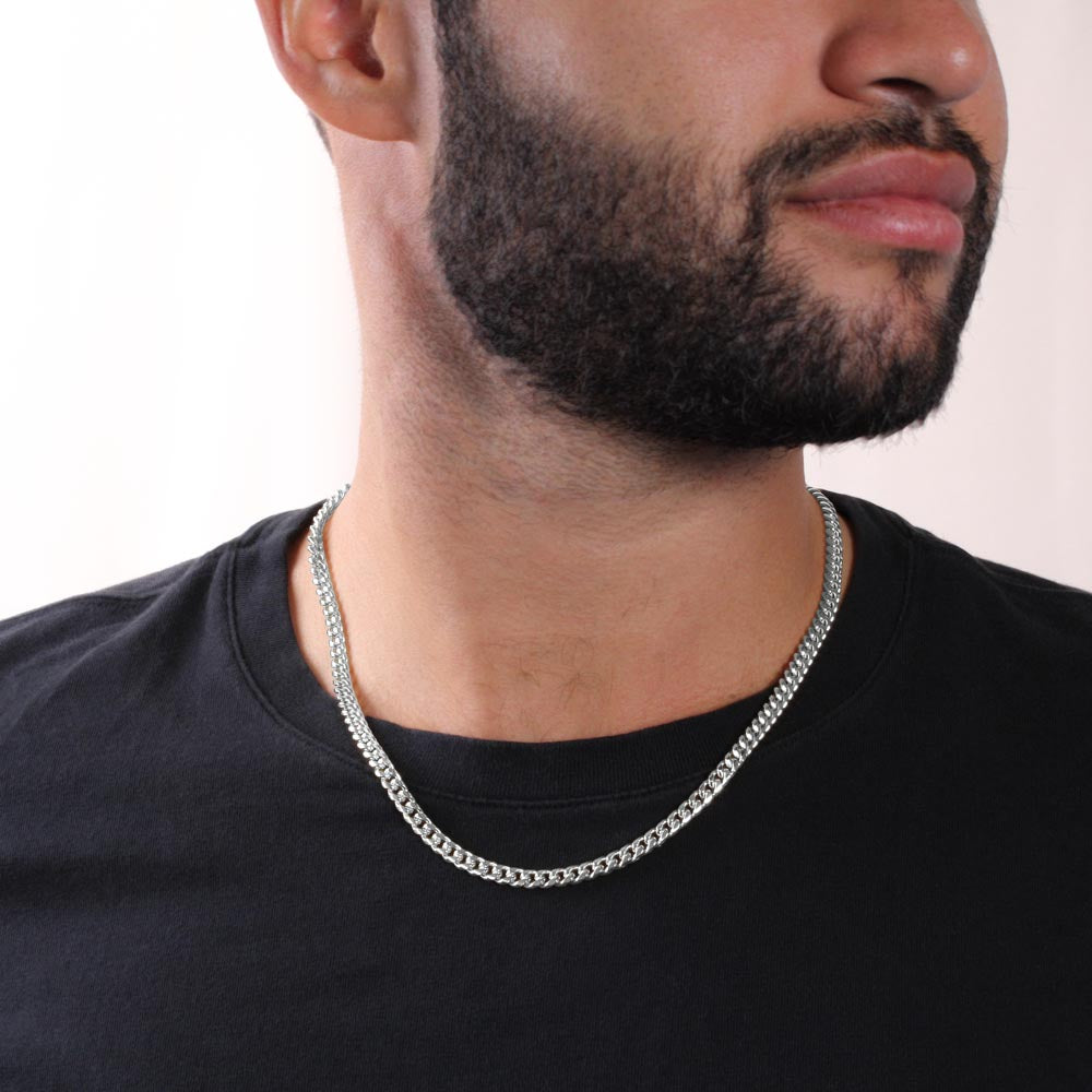 Soulmate Birthday 'Never Live Without You' Cuban Link Chain & Card from Partner