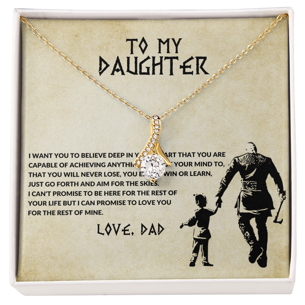 Daughter 'Aim For The Skies' Necklace, Card & Gift Box from Dad
