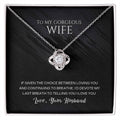 Wife 'I'd Choose You' Love Knot Necklace, Card & Gift Box from Husband
