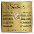 Soulmate Interlocking Hearts Necklace, Card & Gift Box from Partner