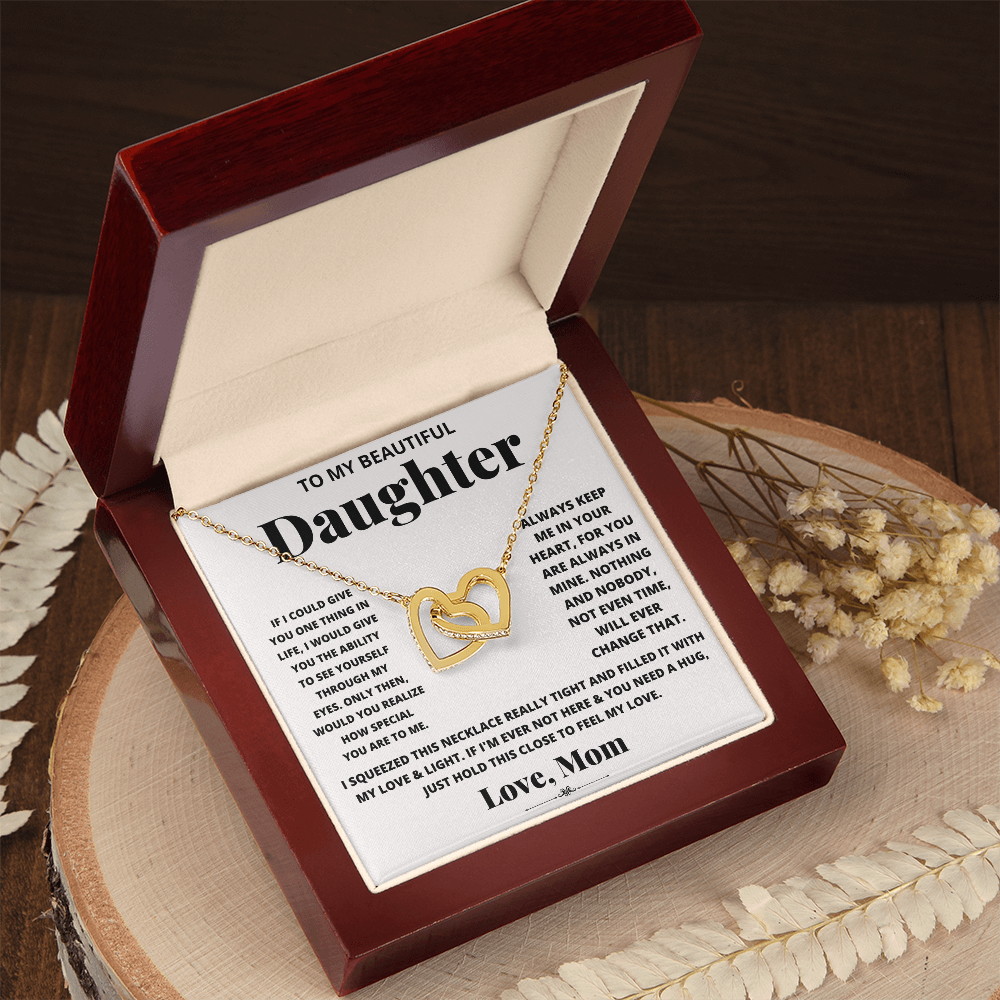Daughter 'Hold This Close' Necklace, Card & Gift Box from Mom
