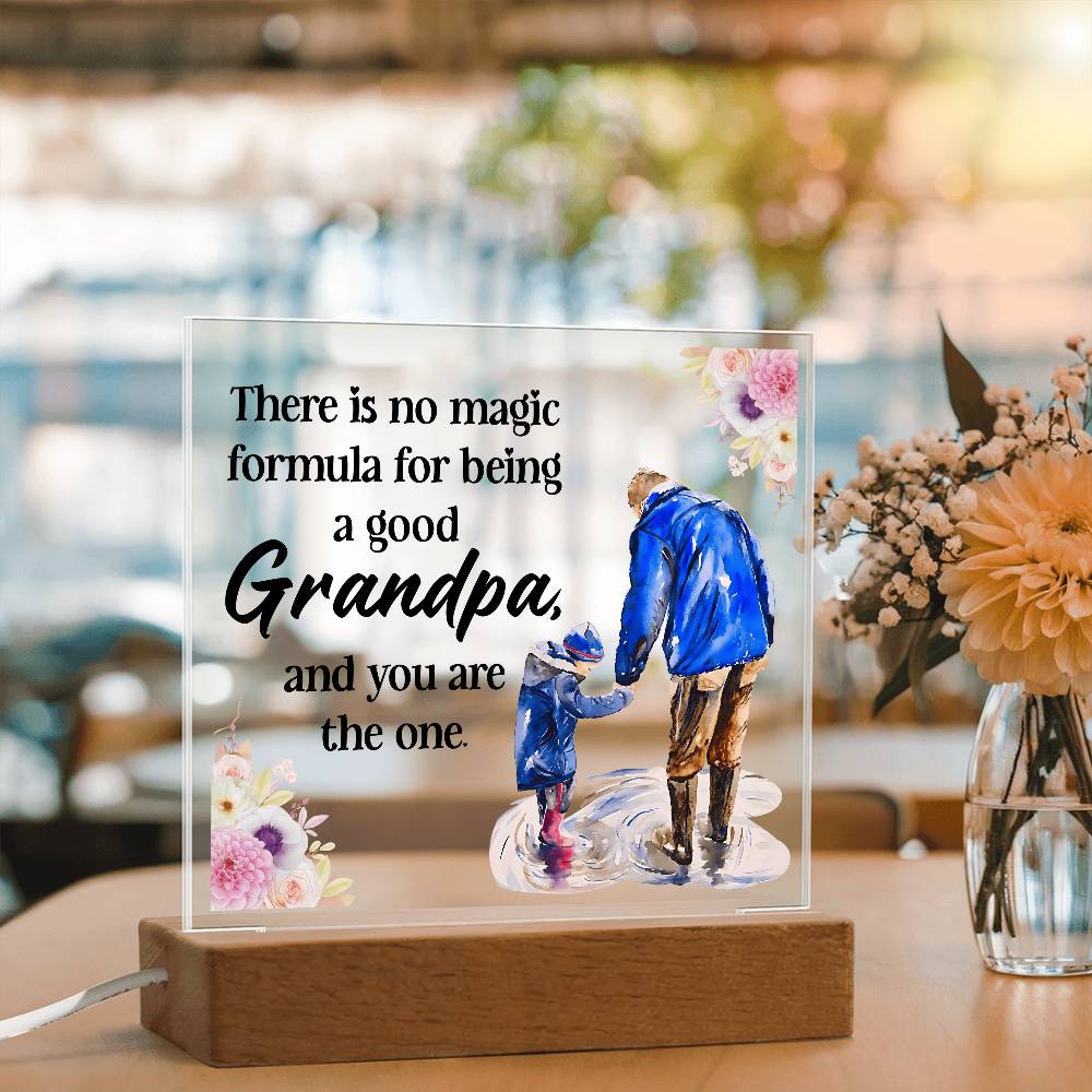 Grandpa Square Acrylic Plaque from Grandchild