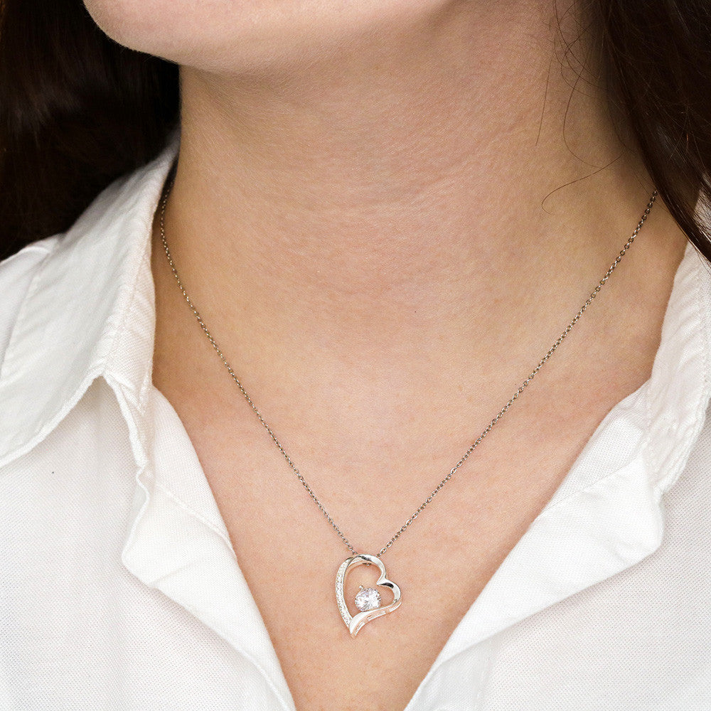 Bride "Forever Love" Heart Necklace for Wedding Day | Personalized Gift from Groom | First Look Gift