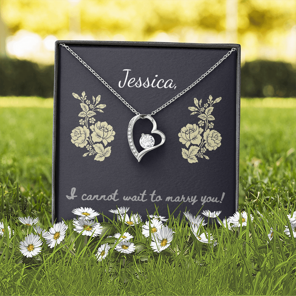Bride "Forever Love" Heart Necklace for Wedding Day | Personalized Gift from Groom | First Look Gift