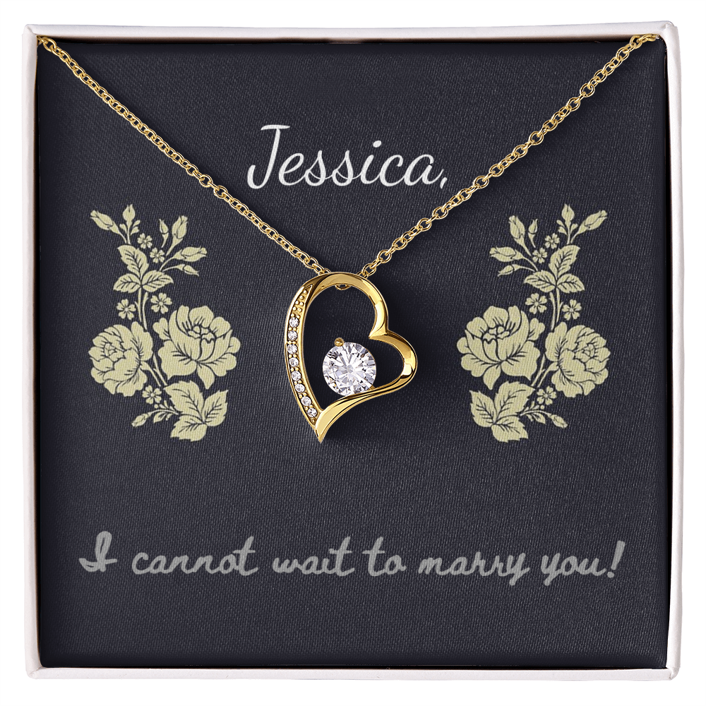 Bride "Forever Love" Heart Necklace for Wedding Day | Personalized Gift from Groom | First Look Gift