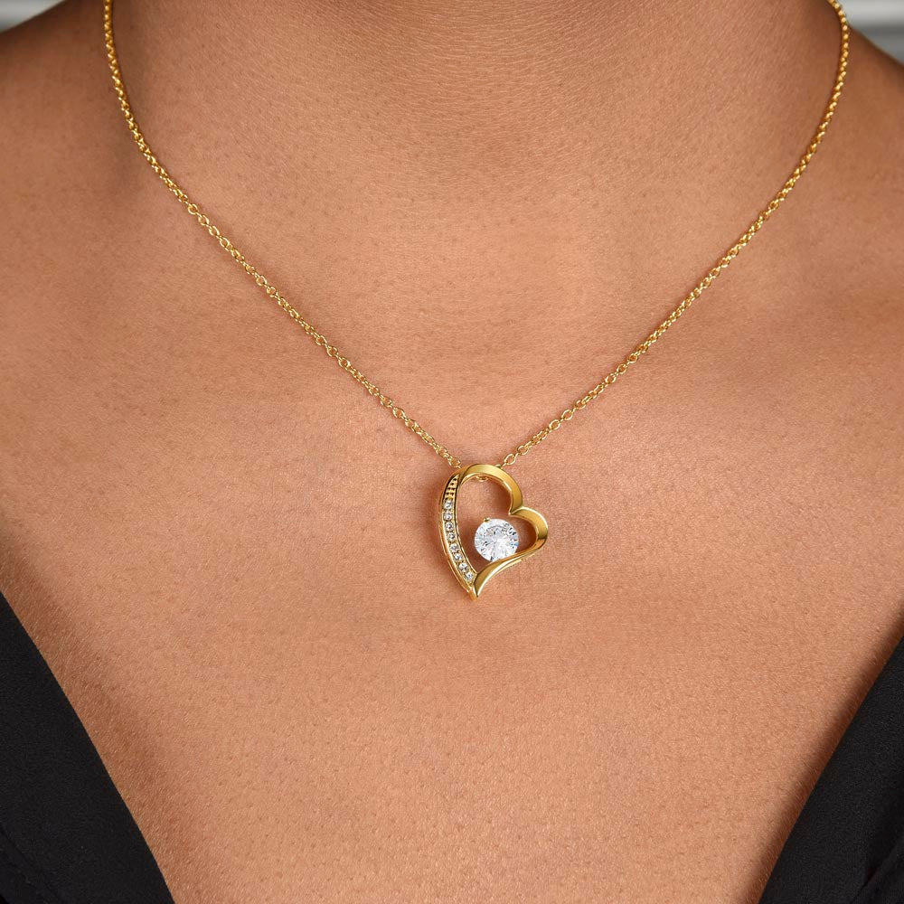 Bride "Forever Love" Heart Necklace for Wedding Day | Personalized Gift from Groom | First Look Gift