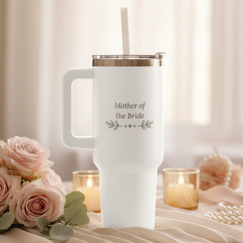 Mother of the Bride Engraved 40oz Tumbler | Wedding Gift