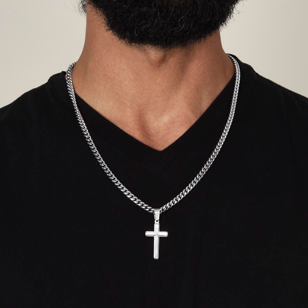 Dad 'Words That Go Unsaid' Cross Necklace, Card & Gift Box from Son